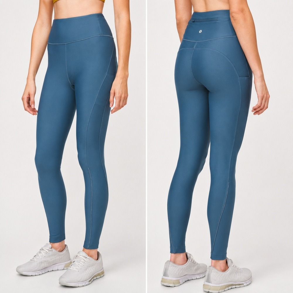 Lululemon Flurry Up Super High-Rise Tight Leggings 25" Petrol Blue- Size 12